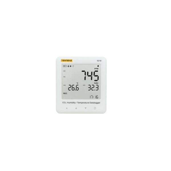 Tekneka 5210 CO2 Humidity Temperature Datalogger with 3rd Party Calibration and Certification