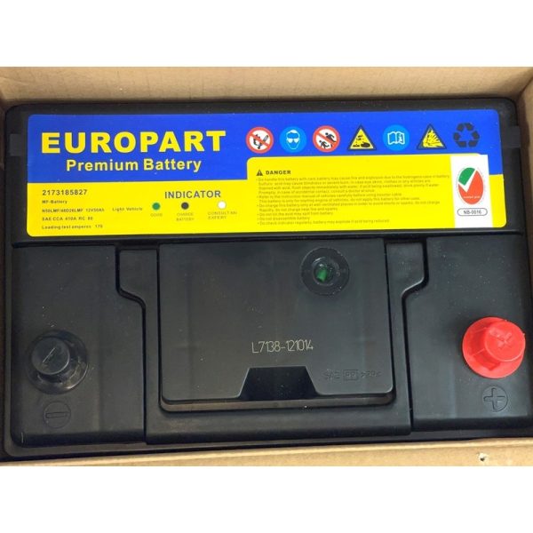 Europart - Maintenance Free Car Battery 12V 50Ah, N50L