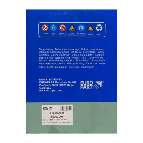 Europart - MF Car Battery 12V 60Ah, N55D23LMF