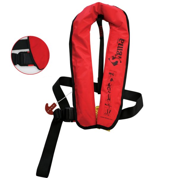 Lalizas - Sigma Inflatable Auto Lifejacket w/Harness For Adult 170N, ISO 12402-3