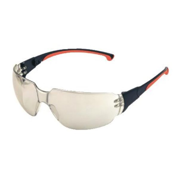 Eyevex - Safety Spectacles SSP 1080 Black Frame/Orange Temple Indoor/Ourdoor Lens (MOQ - 10 Pcs)