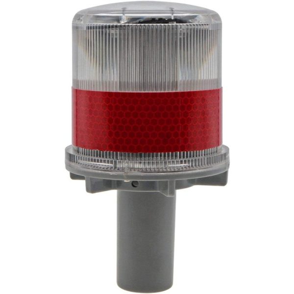 Road Safety Solar Powered Warning Light, Yellow / Red