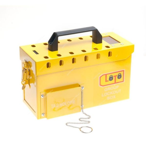 Loto-Lok - Steel Group Lock Box, Yellow - GLB-SY13