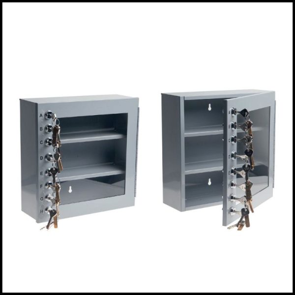 Loto-Lok - Steel Key Safe Box, Grey - KSB-8L300