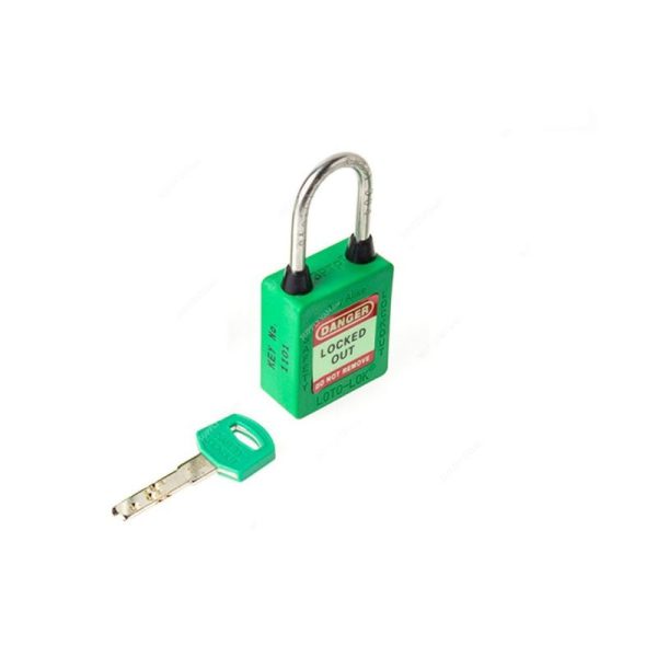 Loto-Lok - Three Point Traceability Lockout Padlock, Green - 3PTPGKAR40