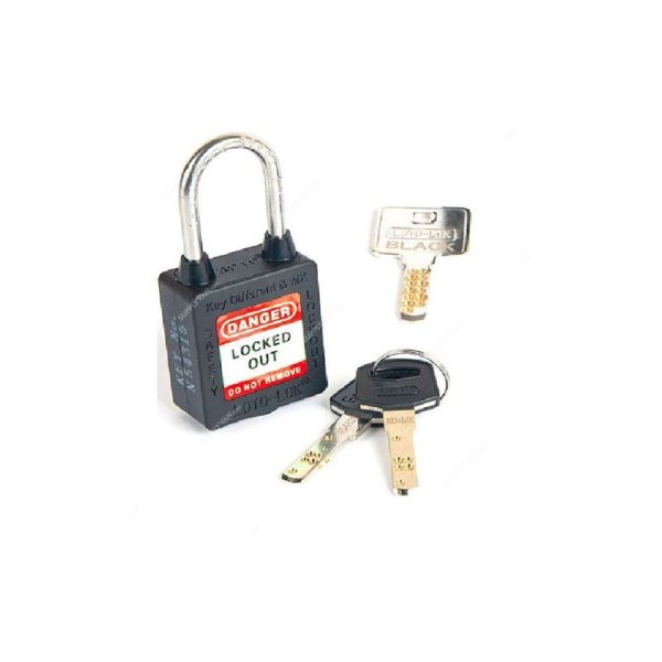 Loto-Lok - Three Point Traceability Lockout Padlock, Noir - 3PTPNKDMKR40