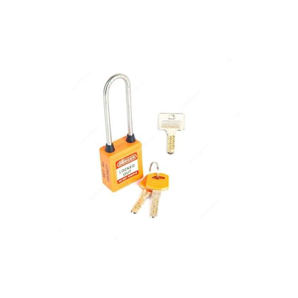 Loto-Lok - Three Point Traceability Lockout Padlock, Orange - 3PTPOKDMKL80