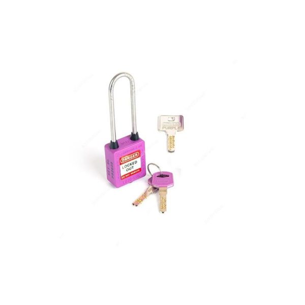 Loto-Lok - Three Point Traceability Lockout Padlock, Purple - 3PTPPKDMKL80