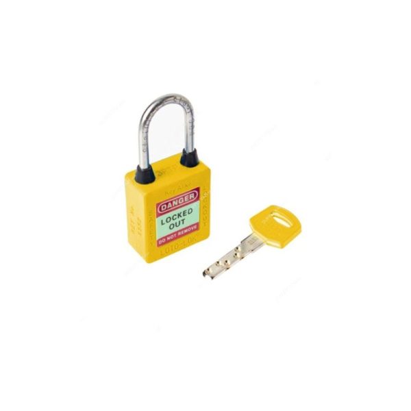 Loto-Lok - Three Point Traceability Lockout Padlock, Yellow - 3PTPYKAR40