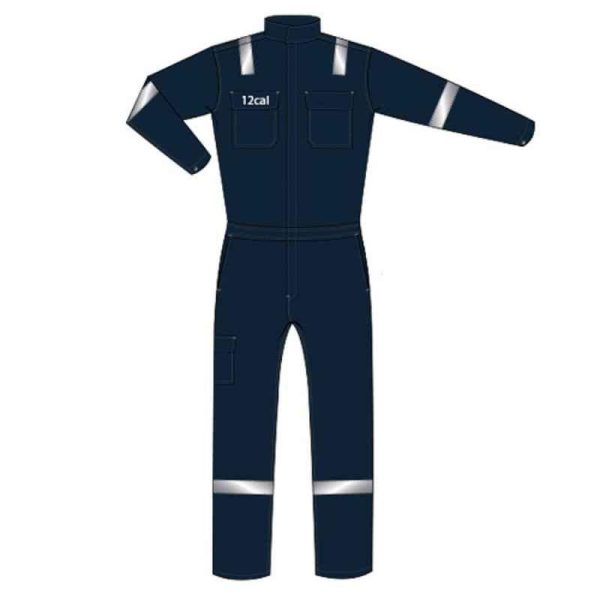 Tararc - 12 Cal Arc Flash Featherlite Magnifico Coverall, Navy Blue - BLOKARC-12CV-48NV