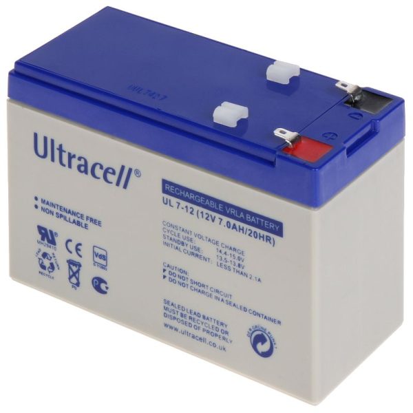 Ultracell - 12V 7AH Rechargeable Battery Lead-Acid - UL7-12