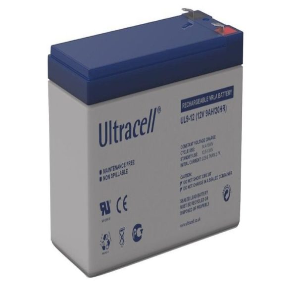 Ultracell - 12V 9AH Rechargable VRLA Battery - UL9-12