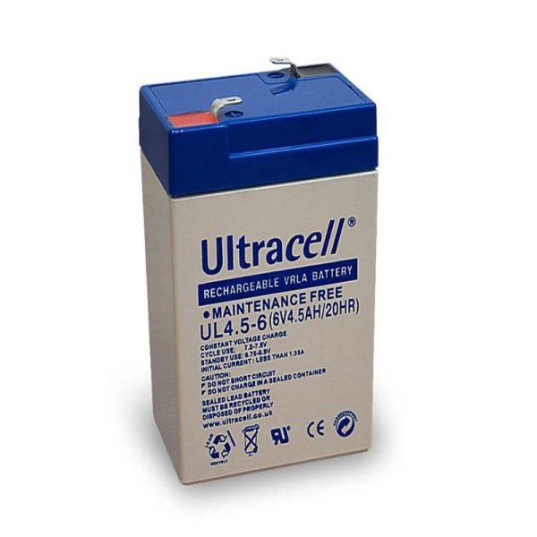 Ultracell - 6V 4.5AH Rechargeable VRLA Battery - UL4.5-6