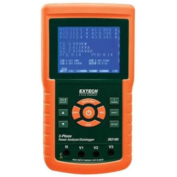 Extech - 1200A 3-Phase Power Analyzer/Datalogger - 382100