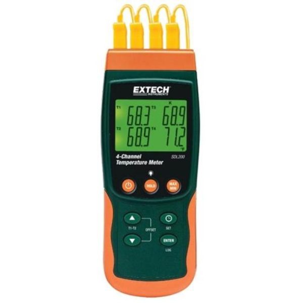 Extech - 4-Channel Datalogging Thermometer - SDL200