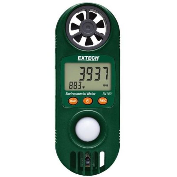 Extech - Compact Hygro Thermo Anemometer with Light Sensor - EN100