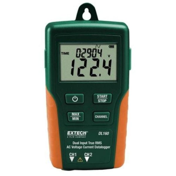 Extech - Dual Input True RMS AC Voltage/Current Datalogger - DL160