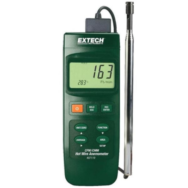 Extech - Heavy Duty CFM Hot Wire Thermo Anemometer - 407119