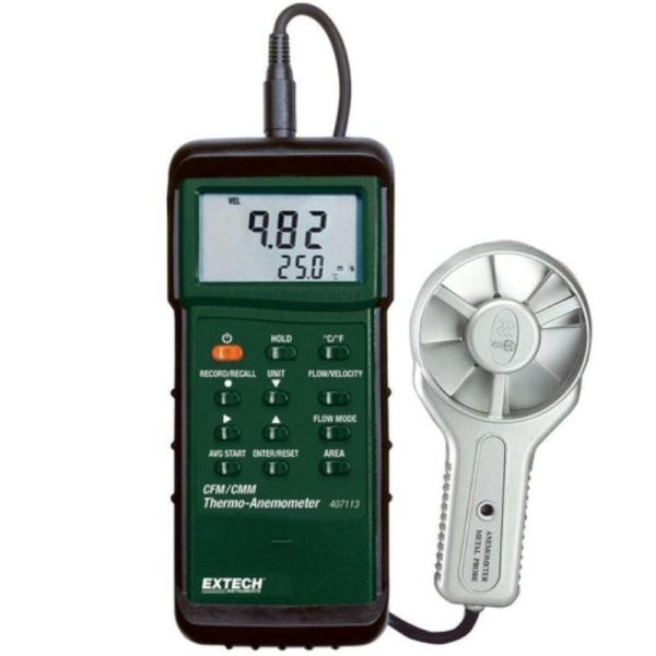 Extech - Heavy Duty CFM Metal Vane Anemometer - 407113