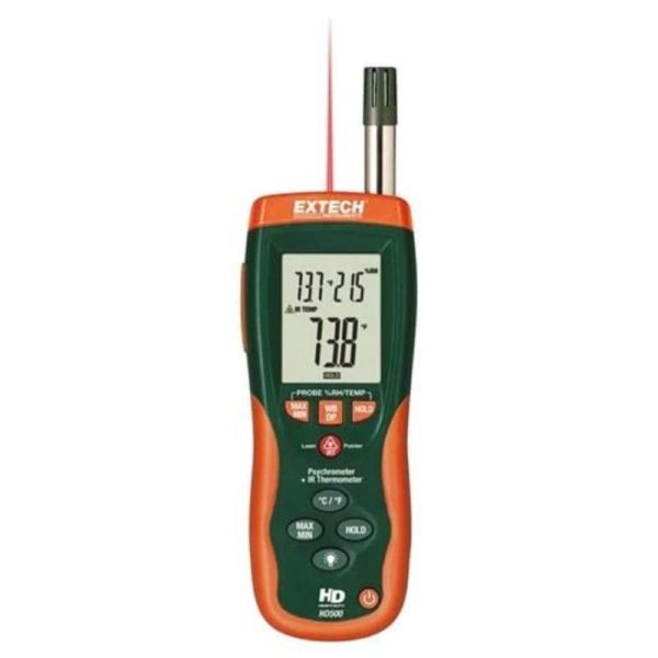 Extech - Psychrometer with InfraRed Thermometer - HD500