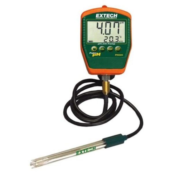 Extech - Waterproof Palm PH Meter with Temperature - PH220-C